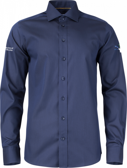 Harvest and Frost - Næsgaard Twill Shirt Regular Fit (Embroidery) - Navy