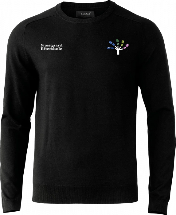 Nimbus CPH - Næsgaard Roundneck Knit Men (Embroidered) - Noir